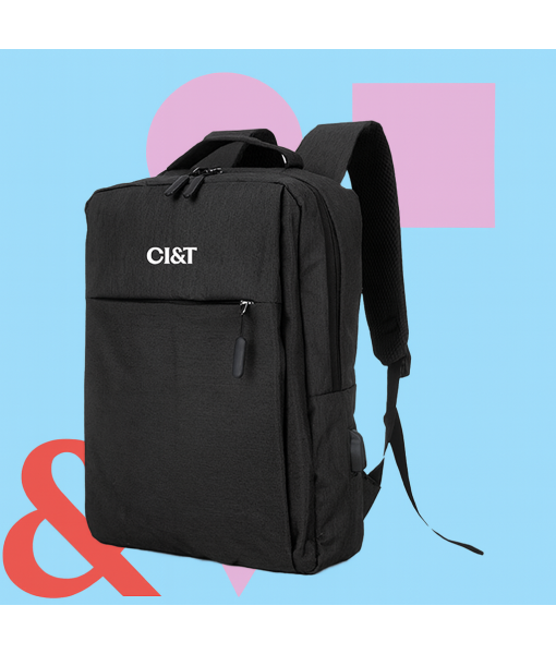 Mochila Preta de Nylon - CIANDT POINTS